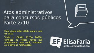 ATOS ADMINISTRATIVOS COM A PROFESSORA ELISA FARIA 210 [upl. by Gerius653]