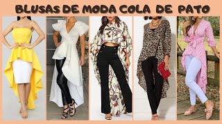 BLUSAS DE MODA COLA DE PATO 🥰 BONITAS BLUSAS CON COLA DE PATO 😍 BLOUSES WITH DUCK TAIL [upl. by Lanta582]