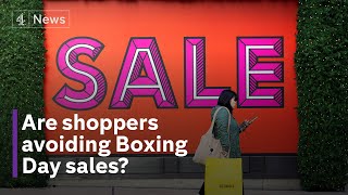 Boxing Day sale numbers up but shoppers wary of big spending [upl. by Ennaear761]