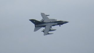 Panavia Tornado GR4 RAF Royal Air Force arrival at RIAT Friday 11 July 2014 Air Show [upl. by Ennayehc]