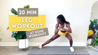 20 MINUTE LEG WORKOUT FOR RUNNERS  STRENGTHEN YOUR QUADS HIPS HAMSTRINGS GLUTES  CALVES [upl. by Bidle]