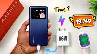 LAVA Agni 3 Charging Test 0 to 100 With 66W Charger Time Taken  Best 5G Mobile Under 20k [upl. by Ellinej]