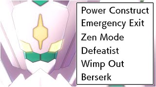 FULL HALF HP POKEMON ABILITY TEAM Shiny Zygarde Power Construct Berserk Zen Mode Emergency Exit [upl. by Aynat251]