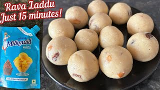 Milkmaid Rava Laddu Recipe  Rava Laddu with Condensed Milk  Easy Rava Laddu with Milkmaid [upl. by Harriett]