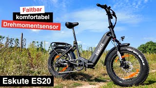 Komfortables FaltFatbike mit Drehmomentsensor  Eskute ES20 [upl. by Ode]