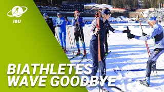 World Cup 2122 Holmenkollen Biathletes Lap of Honour [upl. by Jemmy]