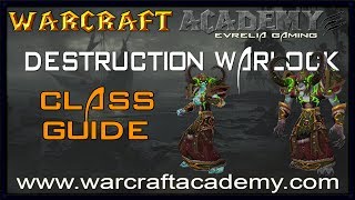 54 Destruction Warlock DPS Guide  Warcraft Academy [upl. by Ardnuassak]