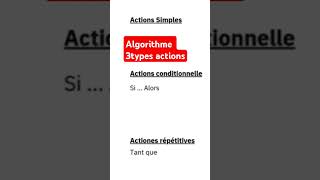 3 types d actions algorithmealgorithmes algorithm algorithmes [upl. by Anegal]