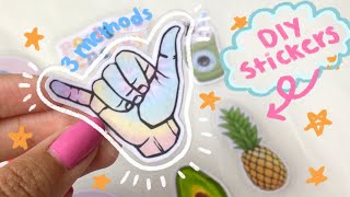 3 Ways to Make DIY Stickers  Using Stuff You Have At Home [upl. by Eilema]