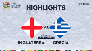 HIGHLIGHTS  Inglaterra vs Grecia  UEFA Nations League 2024  TUDN [upl. by Redep]