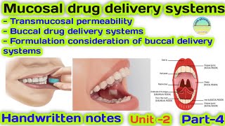 Buccal drug delivery systems in Novel drug delivery systems unit 2 [upl. by Marlow]