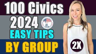 2024 Official USCIS 100 Civics Questions 2008 version BY GROUP REPEAT 2X  US Citizenship [upl. by Whetstone191]