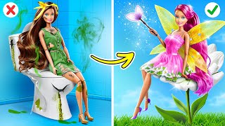 From Barbie Doll to Fairy Doll Makeover DIY Miniature Ideas for Barbie [upl. by Fen]