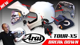 Arai Tour X5 Tour Cross V  Full helmet strip down guide [upl. by Hana]