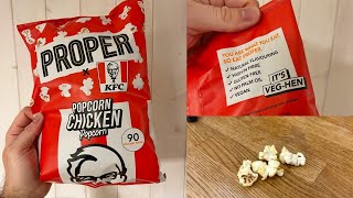 Trying the NEW KFC Flavored VEGAN Popcorn [upl. by Johnsson]