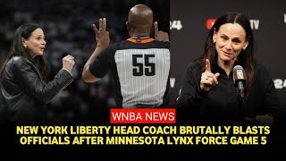 Libertys Sandy Brondello Blasts Referees After Controversial WNBA Finals Foul Call [upl. by Elakram944]