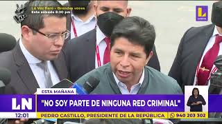 🔴 EsNoticiaAhora  Presidente Pedro Castillo quotno soy parte de ninguna red criminalquot [upl. by Ahtenak]