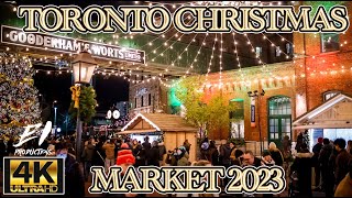 Toronto Christmas Market 2023 4K  Toronto Distillery District [upl. by Arvid]