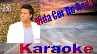 Amado Batista  Vida Cor De Rosa   KARAOKE [upl. by Coster]