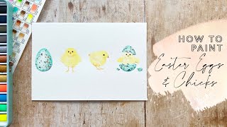 Loose Watercolour Easter Eggs and Chicks [upl. by Sherborne]