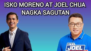 ISKO MORENO AT JOEL CHUA NAGKA SAGUTAN NA [upl. by Suciram]