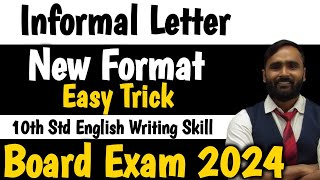 INFORMAL LETTER WRITING AS PER THE NEW FORMAT  10TH STD BOARD EXAM 2024Pradeep Giri Sir [upl. by Curr267]