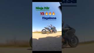 Ninja H2r VS King Hayabusa 😳😳😳 dopemotovlog sportbike shorts subscribe superbikes [upl. by Ahsiym257]