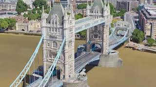 Iconic London Tower Bridge Drone View  London’s Architectural Masterpiece [upl. by Mllly]