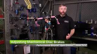 How To Adjust Mechanical Disc Brakes by Performance Bicycle [upl. by Neall799]