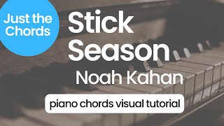 Piano Chords  Stick Season Noah Kahan [upl. by Mcclure708]