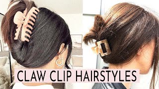 Easy Claw Clip Hairstyles for Long Medium and Short Hair [upl. by Lovell]