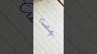 Creativity cursive writing  practice of cursive handwriting shorts handwriting amazingfacts [upl. by Blockus219]