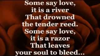 THE ROSE Lyrics  BETTE MIDLER [upl. by Tremml747]