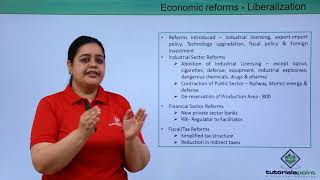 Class 11th – Economic Reforms Liberalisation  Indian Economics  Tutorials Point [upl. by Barrada622]