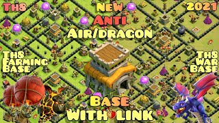 TOP NEW TOWN HALL 8 Th8 ANTI AIRDRAGON BASE With Link  th8 war base anti dragon  coc [upl. by Sibyl]