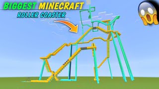 Epic Adventures Building the Worlds Biggest Minecraft Roller Coaster🎢 [upl. by Ahsened776]