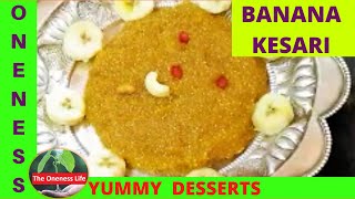 Kesari with Bananas  Sooji Kesari Halwa  How To Make Banana Kesari [upl. by Nolahs964]