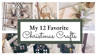 Christmas Crafting Top 12  DIY Christmas Home Decor [upl. by Erbas886]