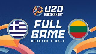 QuarterFinals  Greece v Lithuania  Full Basketball Game  FIBA U20 EuroBasket 2024 [upl. by Marlena647]