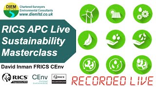 RICS APC Live Sustainability Masterclass [upl. by Aneeb]