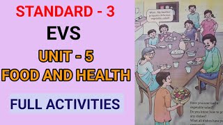 FOOD AND HEALTH  STD 3 EVS UNIT 5  CLASS 5 NEW EVS TEXTBOOK CHAPTER 5  Edu Mate [upl. by Trinette88]