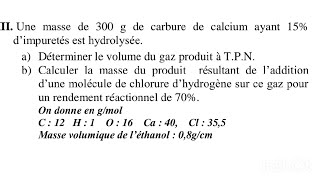 Chimie 2022 correction problème III modèle chimie baccalauréat 2022 [upl. by Bernardine]