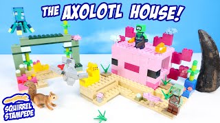 LEGO Minecraft The Axolotl House Build LIVE Review [upl. by Llechtim89]