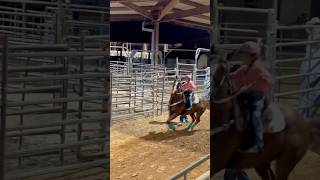 8 year old Astyn Mata and Kia winning 1st in Poles Cajun Little britches rodeo 11124 213 rodeo [upl. by Bille]