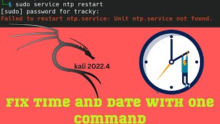 how to fix time issue ntp on kali linux 224 [upl. by Cherianne]