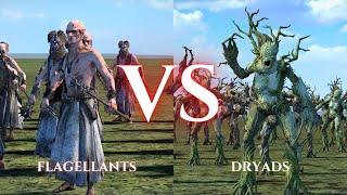 WARHAMMER III Total War  Flagellants VS Dryads [upl. by Lefty]