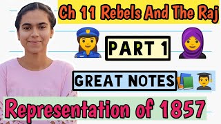 Chapter 11 REBELS AND THE RAJ PART 1 I CLASS 12 I HISTORY I Representation of 1857 I Revolt of 1857 [upl. by Horwitz476]