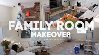 Our Living Room Makeover 🏡 Painting amp Decorating for Fall 🍂 [upl. by Philbert340]