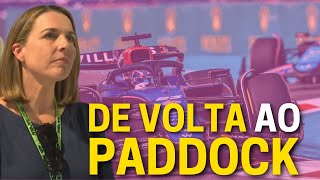 CLAIRE WILLIAMS VOLTA AO PADDOCK DA F1 APÓS 4 ANOS [upl. by Yretsym]