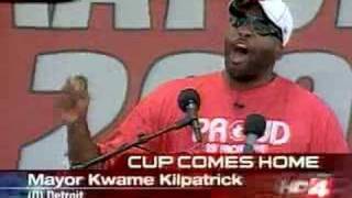 Detroit Mayor Kwame Kilpatrick gets booed by 1 million [upl. by Eyeleen656]